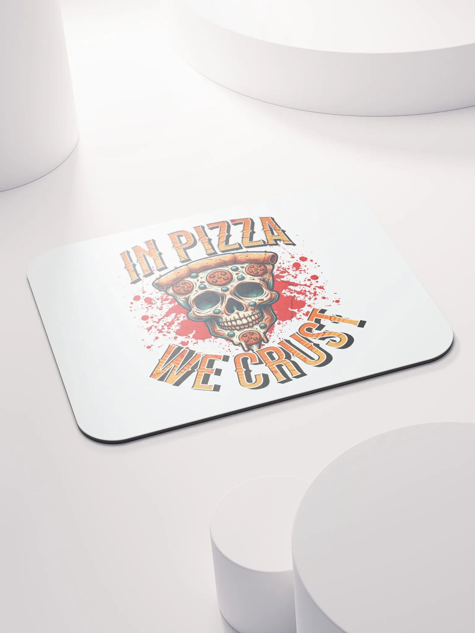In Pizza We Crust Skull Mouse Pad product image (4)