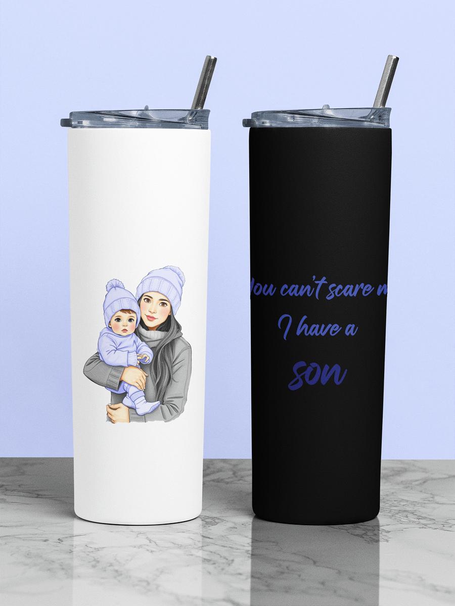 Stay Refreshed, Mama - Tumbler for Boy Moms - Brown eyes, Black hair product image (1)