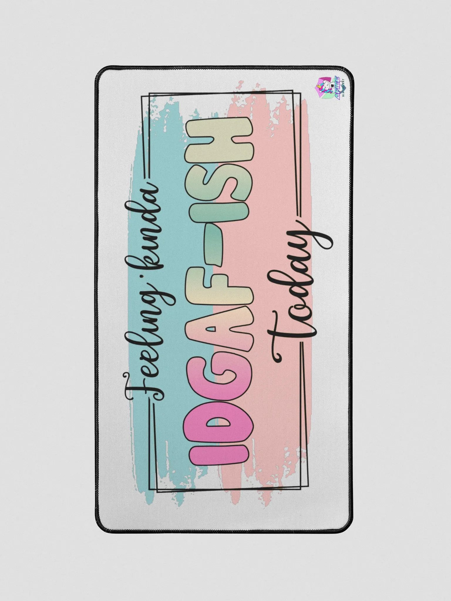 IDGAF Teal Desk Mat product image (1)