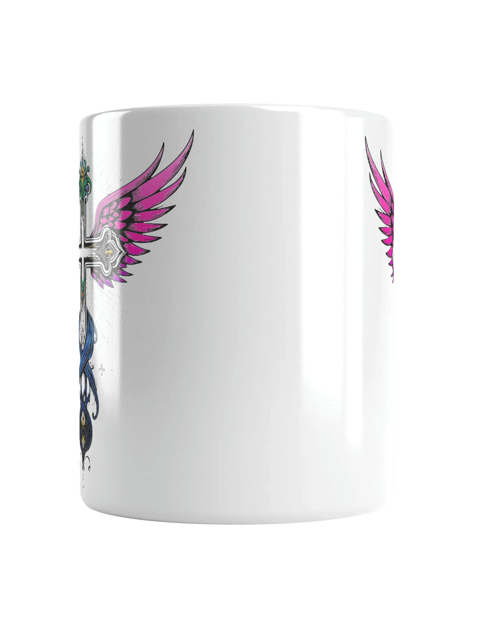 Sip with Faith and Flight! - "Angel Wings Cross" Coffee Mug product image (13)