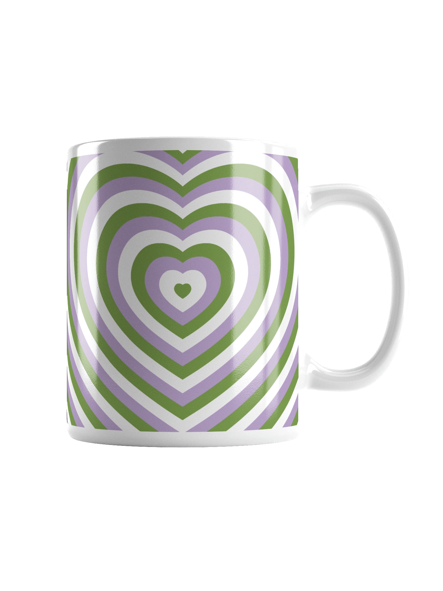 Genderqueer Pride Hearts Mug (Left-handed) product image (1)