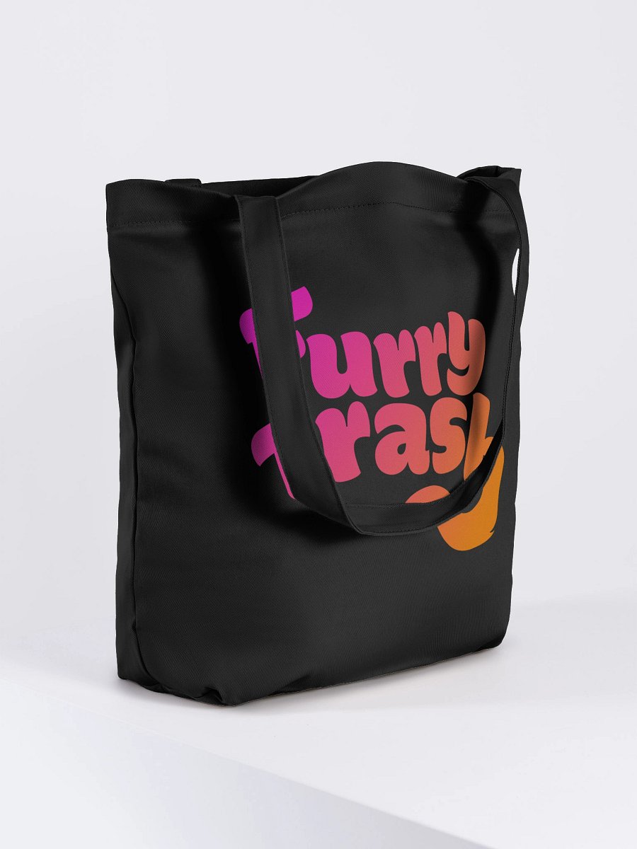 Furry Trash Tote – Bubble Logo (Sunrise Gradient) product image (4)
