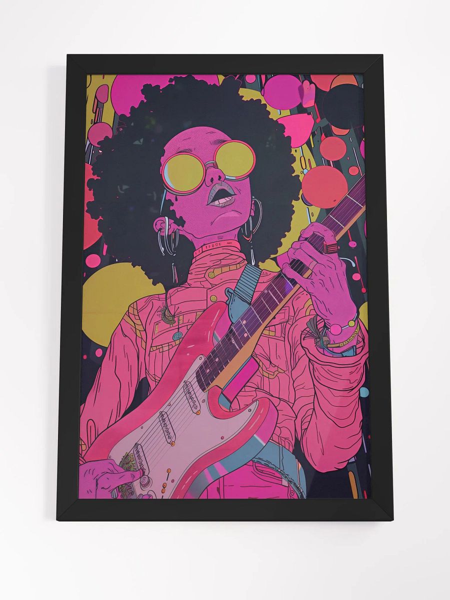 Electric Groove: Pop Art Guitar Queen Framed Poster product image (4)