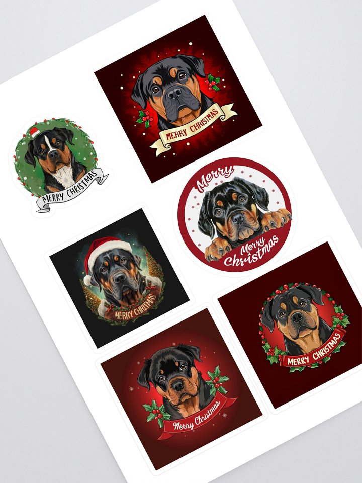 Rottweiler Christmas Sticker Collection product image (1)