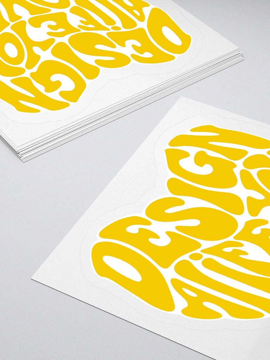 "Design a Life You Love" Yellow Kiss-Cut Sticker product image (4)