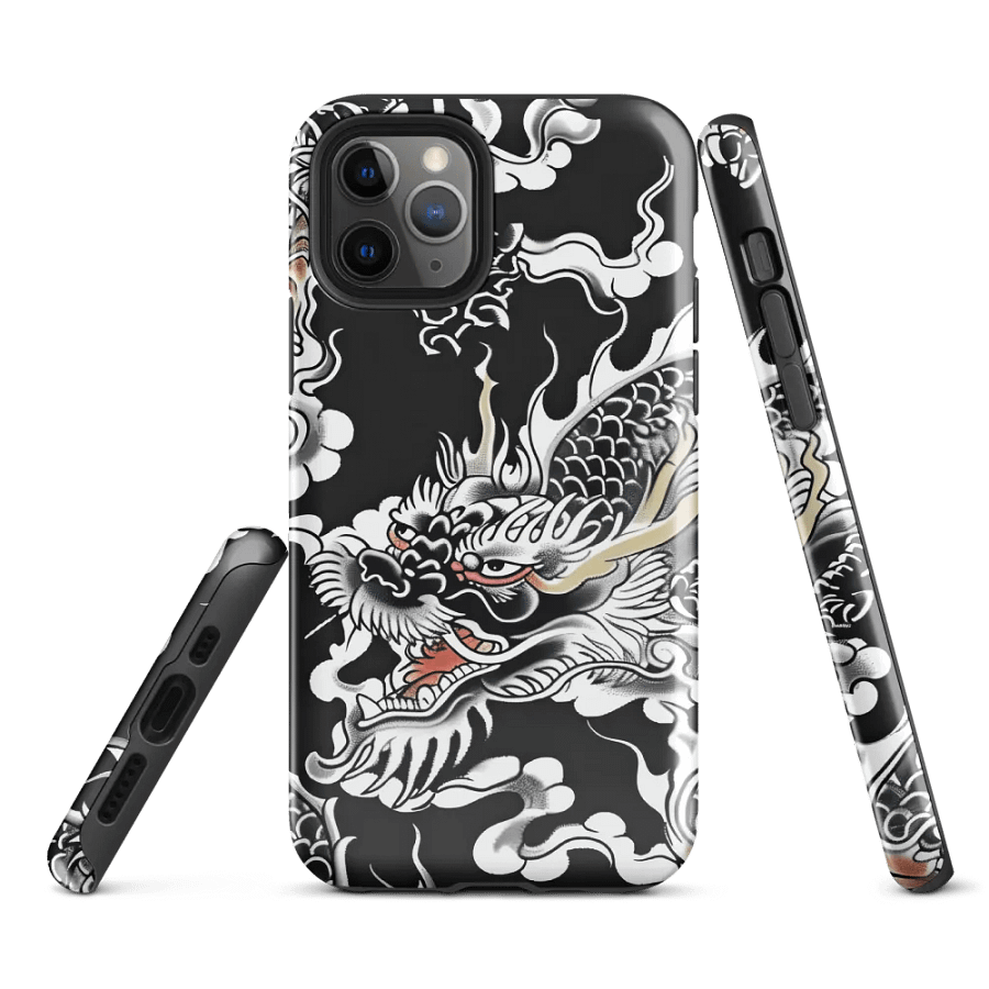 B/W Dragon Tough iPhone Case product image (1)