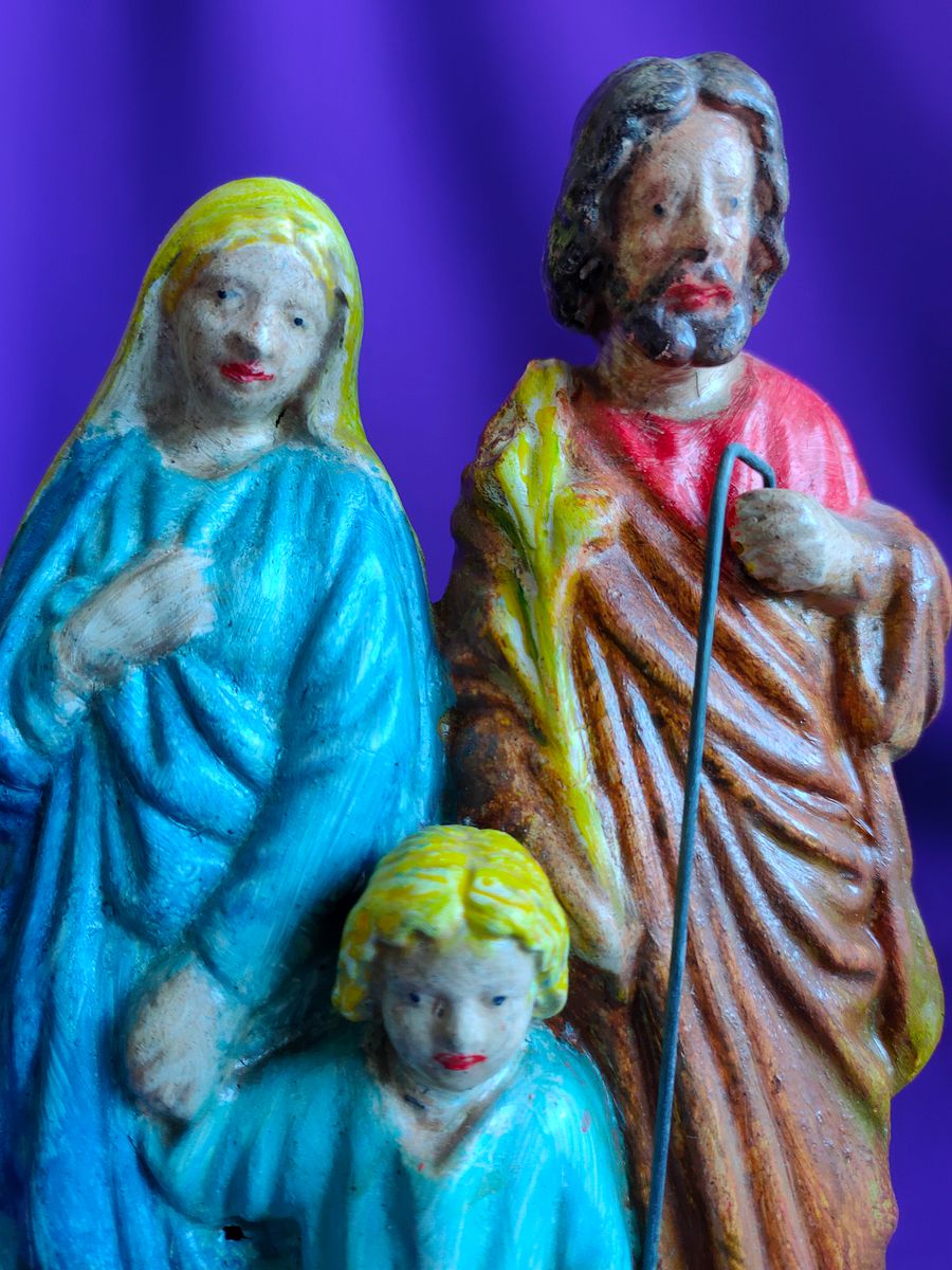 Magnífica Sagrada Família, assinada, vintage, decoração, Natal, presente extraordinário colecionadores, amantes presépios, peças antigas product image (5)
