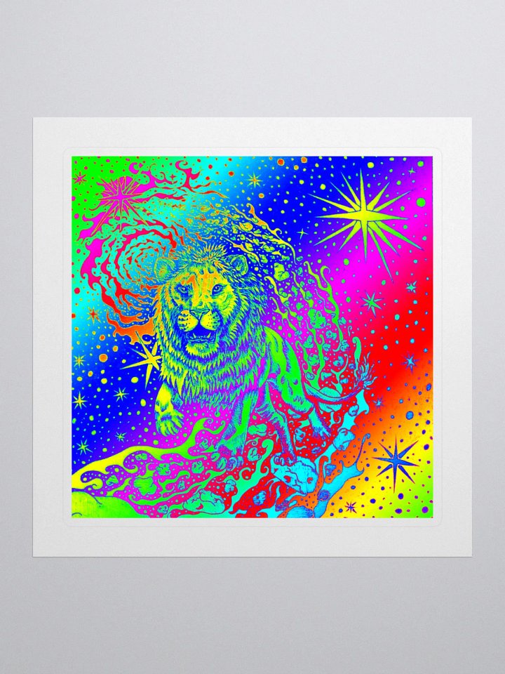 Limited Edition Full Rainbow Leo Zodiac Kiss Cut Stickers product image (1)