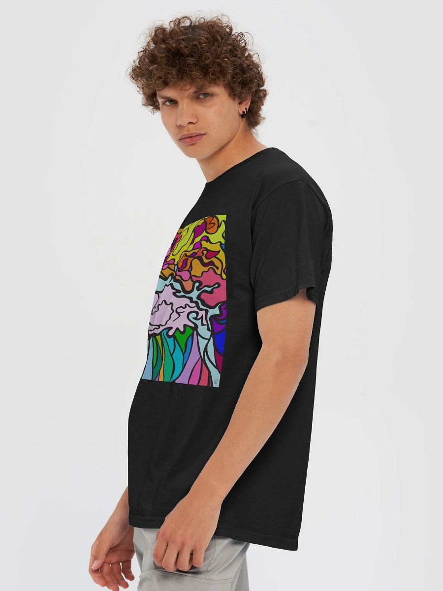 Swirling Spectrum Cotton Tee – Wave at Sunset product image (6)