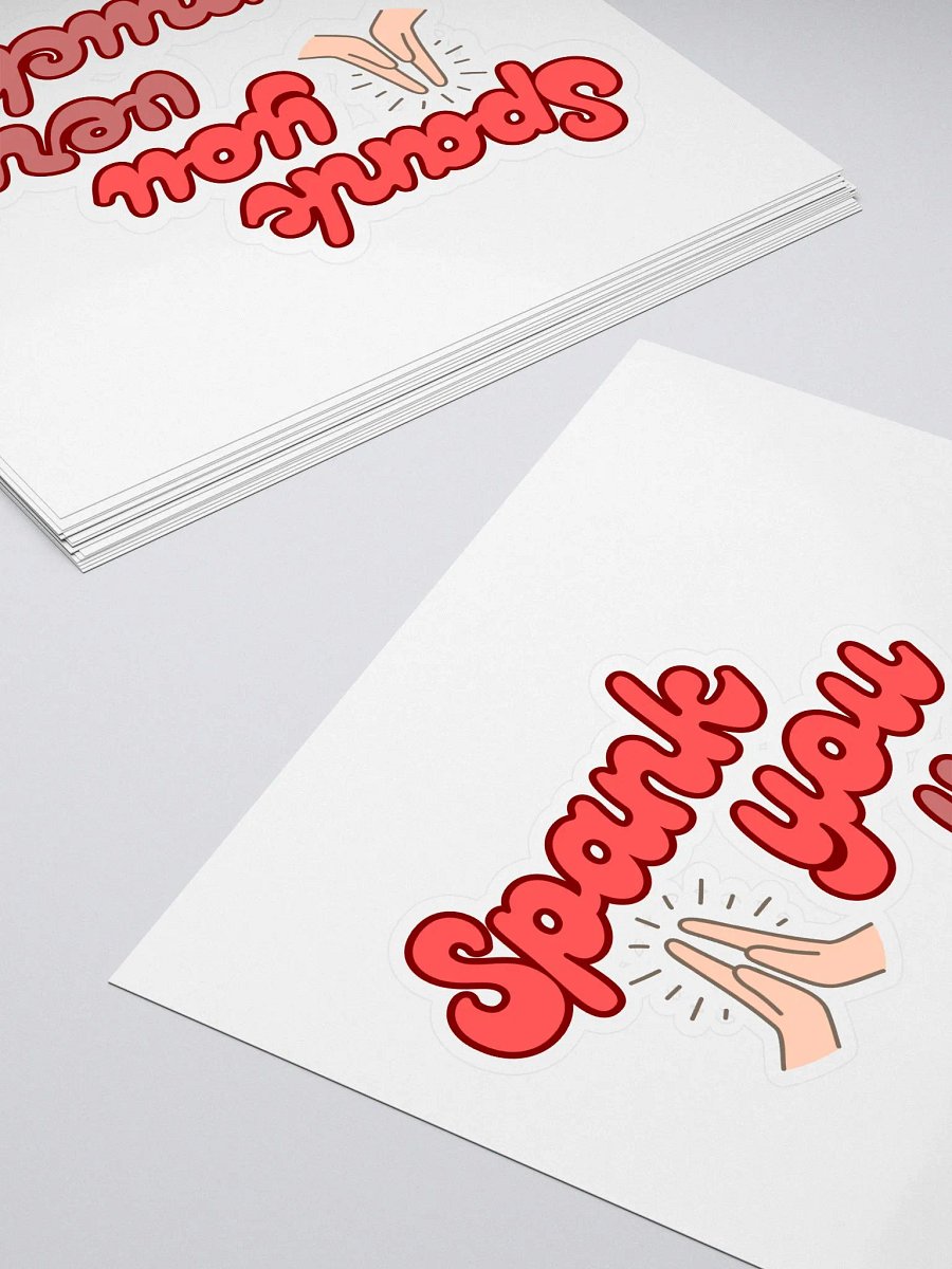 Spank You stickers (transparent) product image (4)
