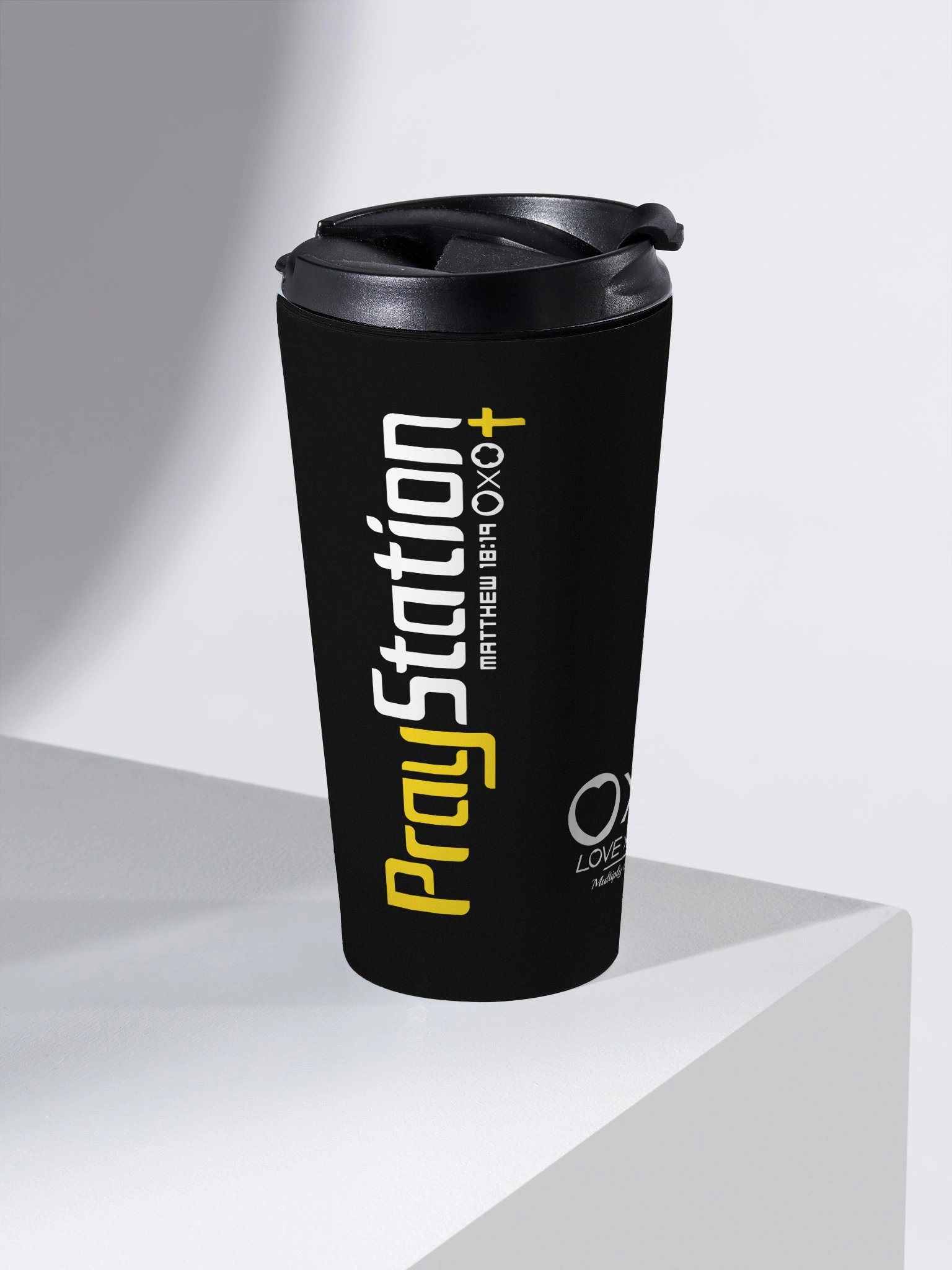 LXA PrayStation Travel Mug - Black | Love X Aloha - Faith Collection | Premium Christian Merch product image (2)