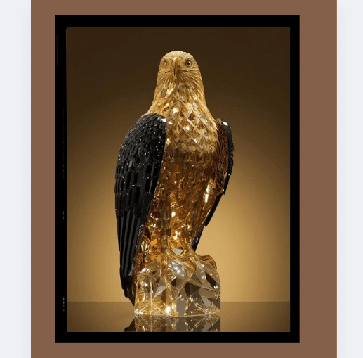 Crystal Eagle Sculpture Wall Art product image (1)