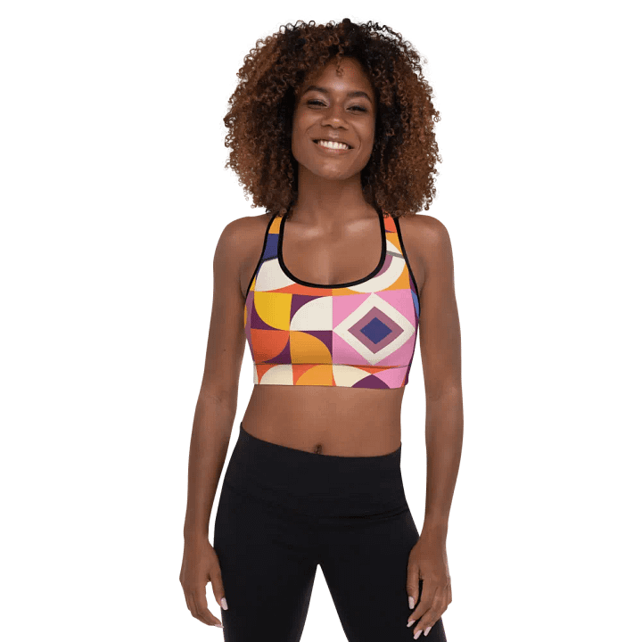 Geometric Fusion Padded Sports Bra product image (1)