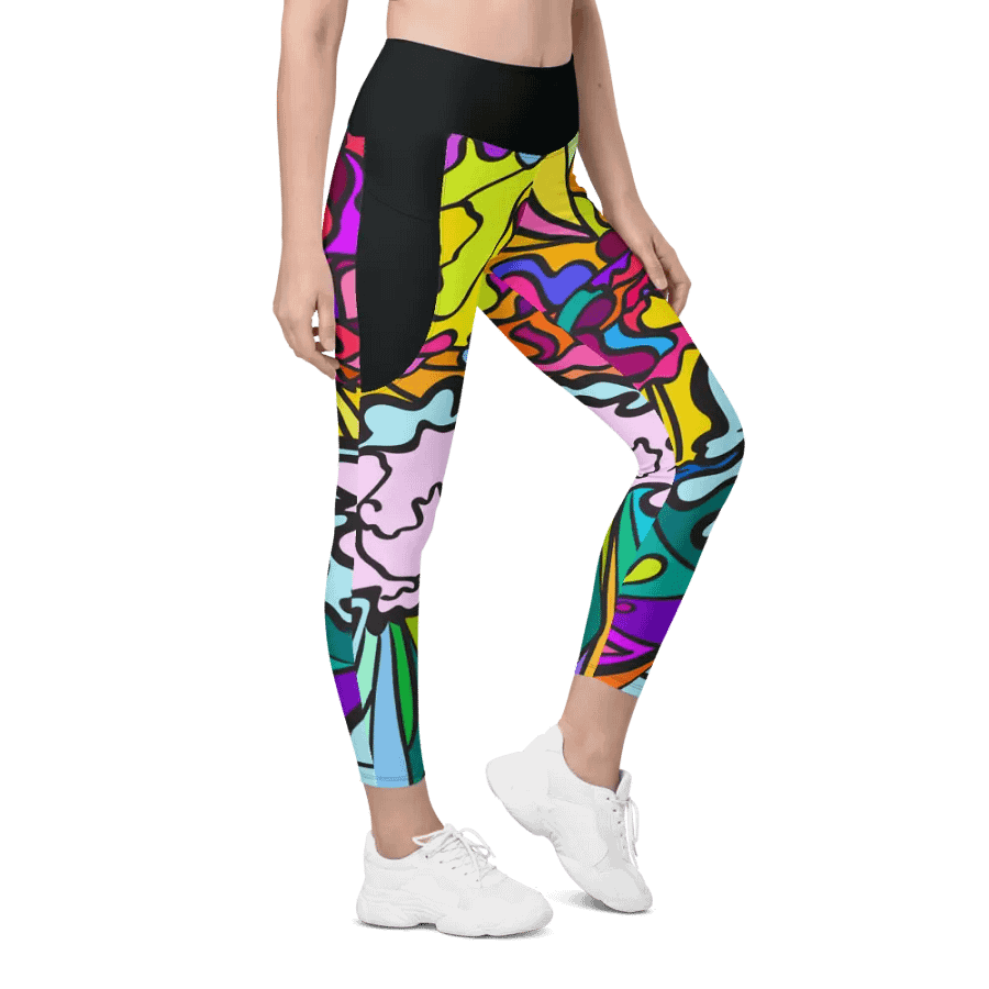 Vibrant Harmony All-Over Leggings - Wave at Sunset product image (5)