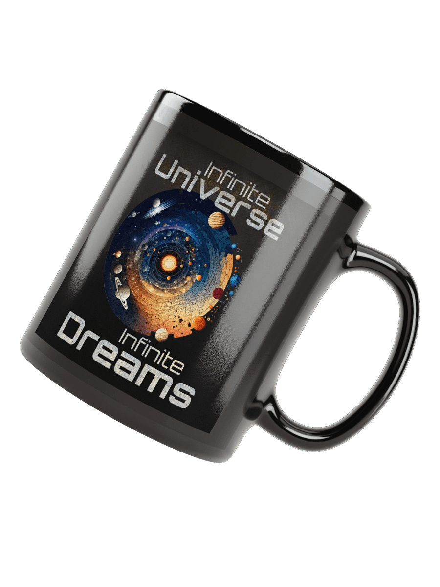 Cosmic Horizons Infinite Universe Infinite Dreams - Black Glossy Mug product image (4)