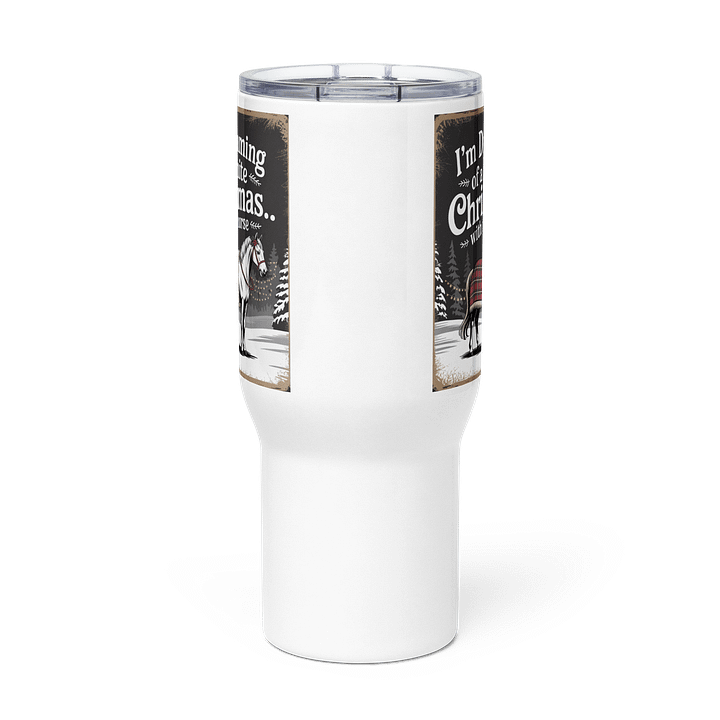 White Christmas Horse Dreams Travel Mug product image (3)