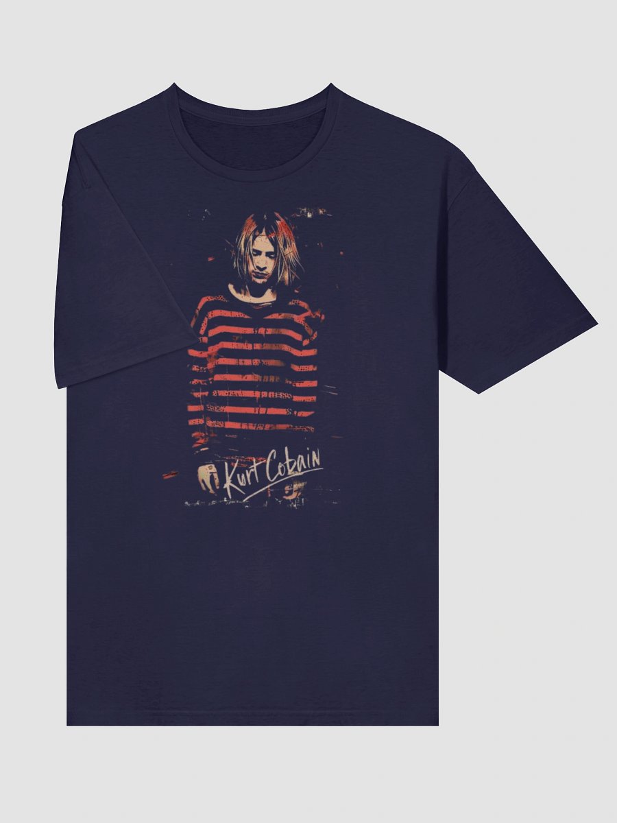 Kurt Cobain T-Shirt - Nirvana Striped Sweater Grunge Portrait product image (3)