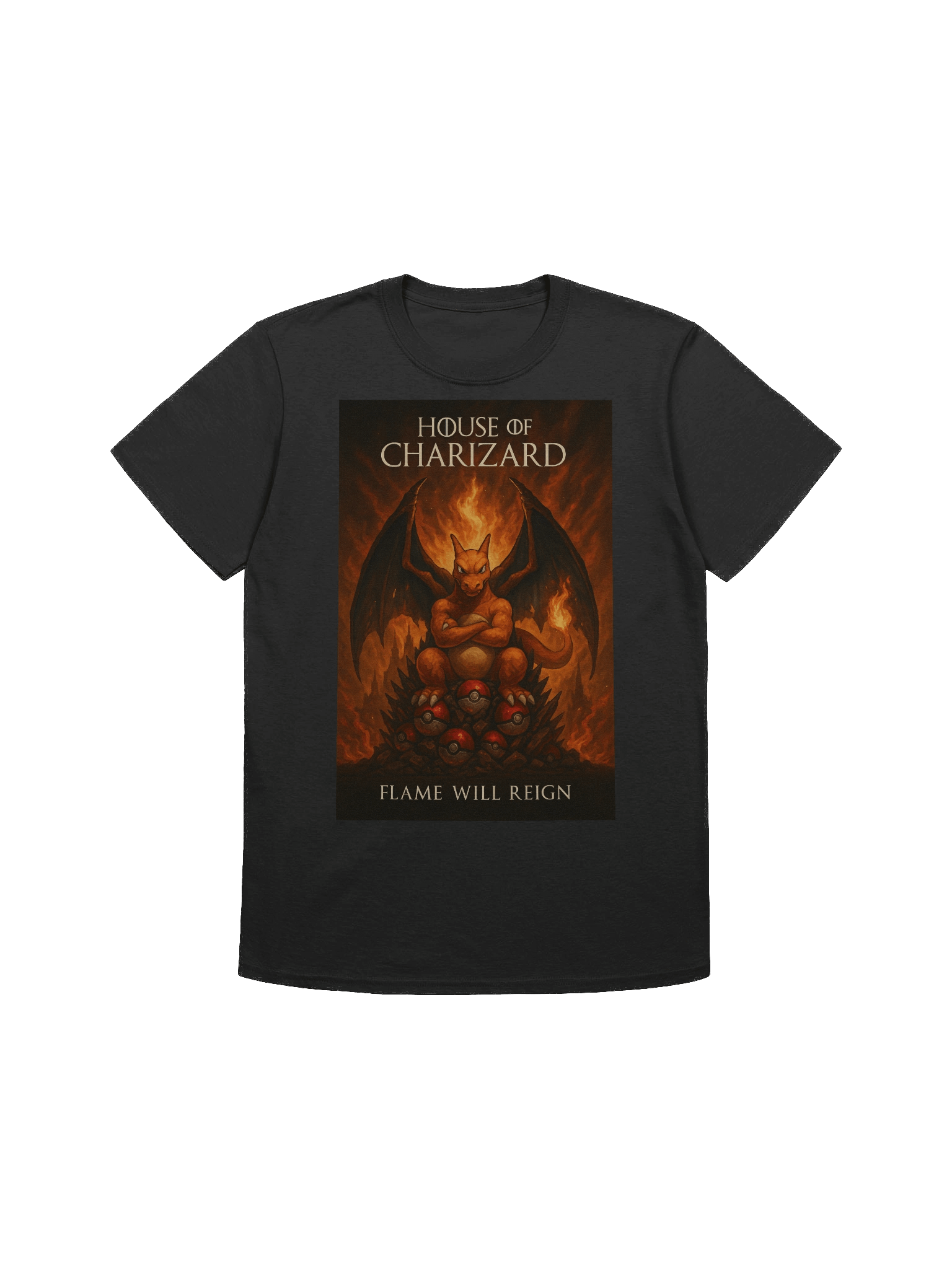 Charizard House of Dragons Parody T-Shirt – Game of Thrones Mashup product image (1)