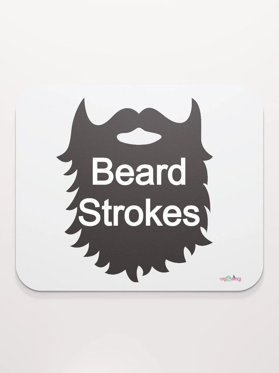 Black Beard Strokes Classic Mouse Pad (White) product image (1)