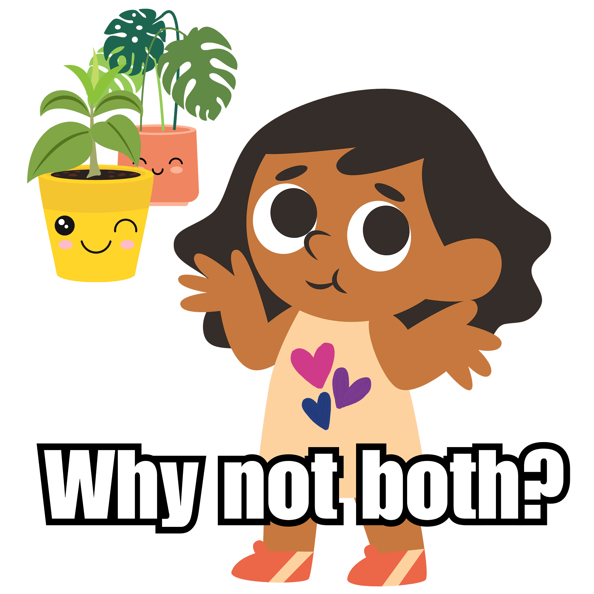 Why Not Both Bisexual Pride Sticker (3" x 3") product image (2)