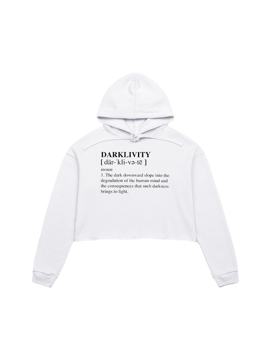 DARKLIVITY Definition Crop Hoodie | White product image (1)