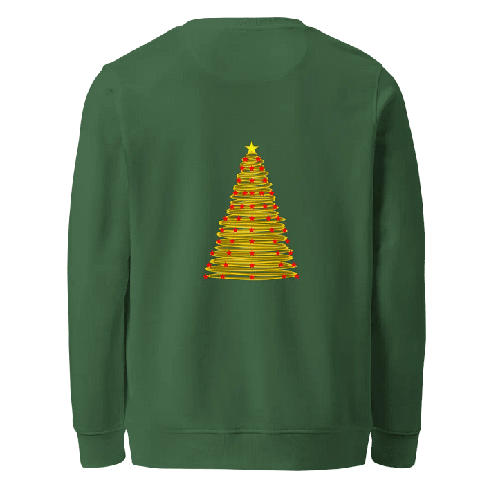 GOLD CHRISTMAS TREE WITH RED STAR ORNAMENTS product image (2)