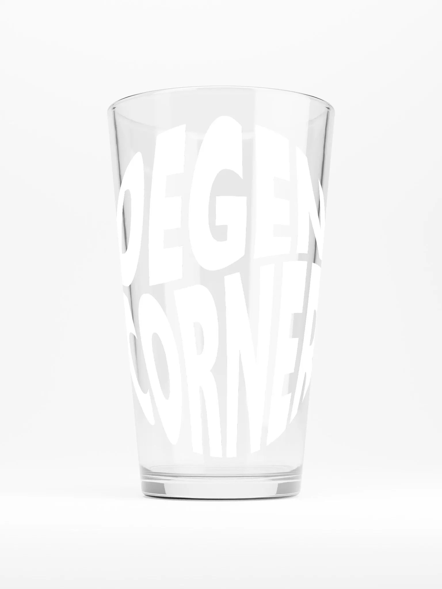 Degen Corner - Pint Glass (light logo) product image (1)