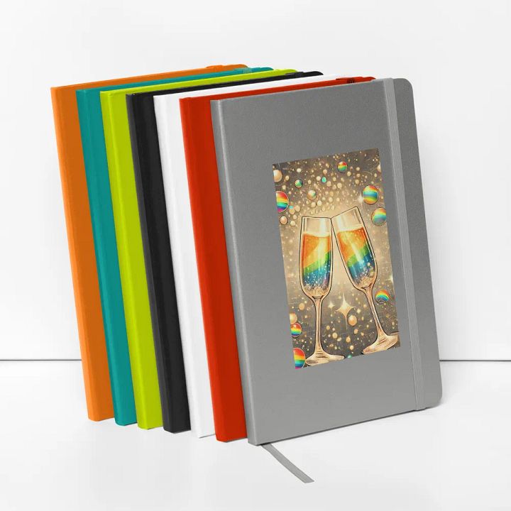 Rainbow Champagne Celebration Journal / Guestbook - ORANGE product image (2)
