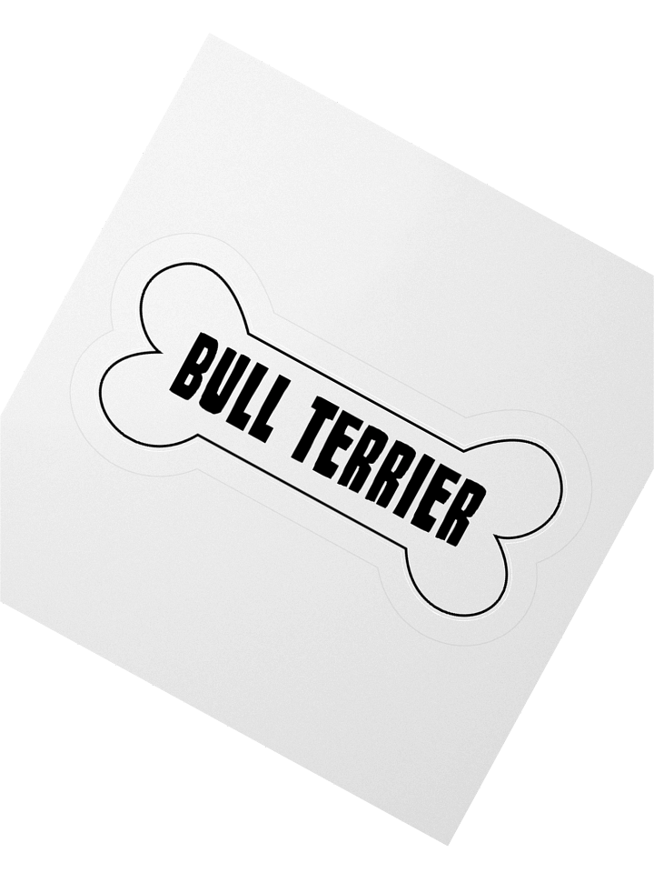 Bull Terrier In White Bone Shape Sticker product image (1)