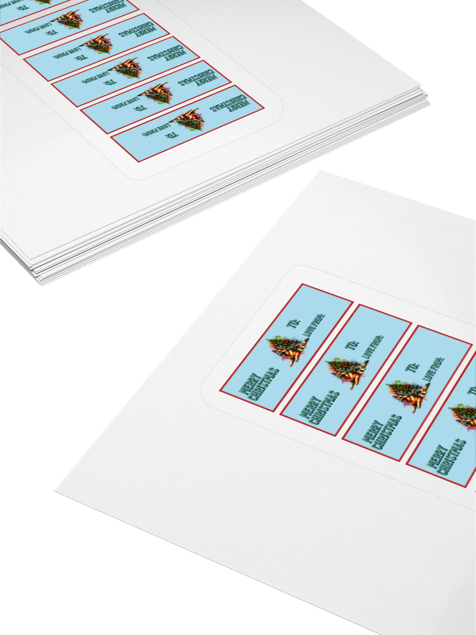 Festive German Shepherd Hug Christmas Gift Tag Set product image (13)