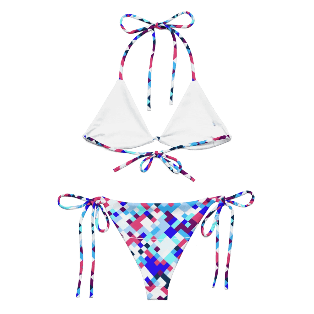 Colorful Mosaic Pattern Design String Bikini - v1 product image (6)
