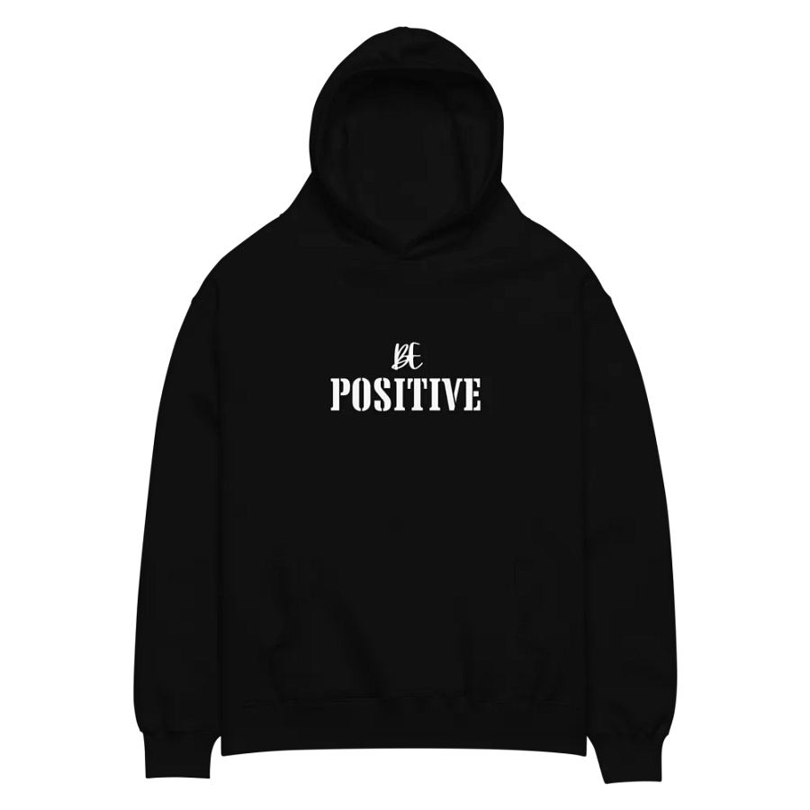 Be Positive Angel Wings Premium Unisex Hoodie - Inspiring Front & Back Graphic Print Hoodie product image (3)
