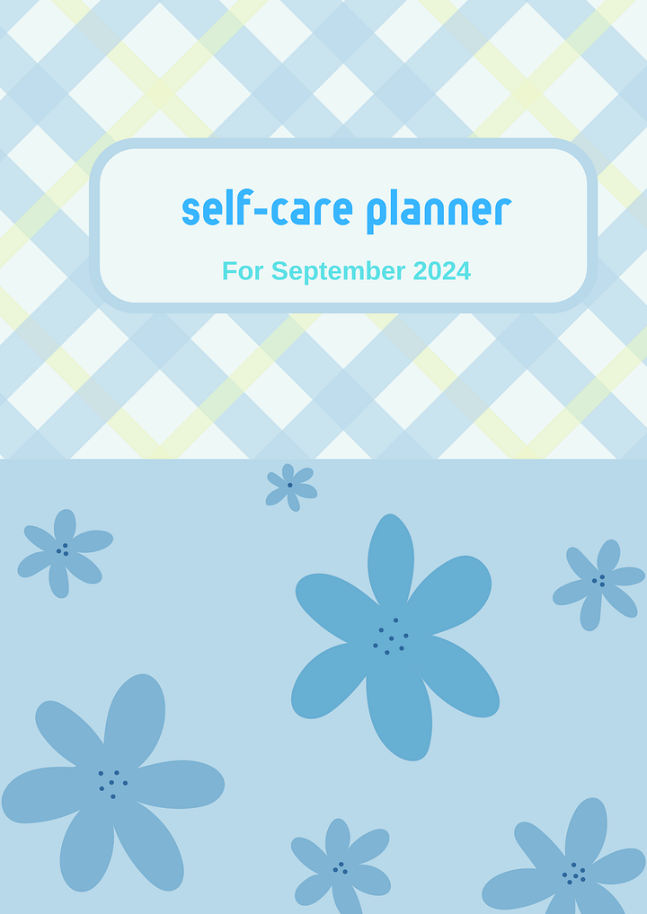 New September 2024 Minimalist Self-care Planner product image (1)