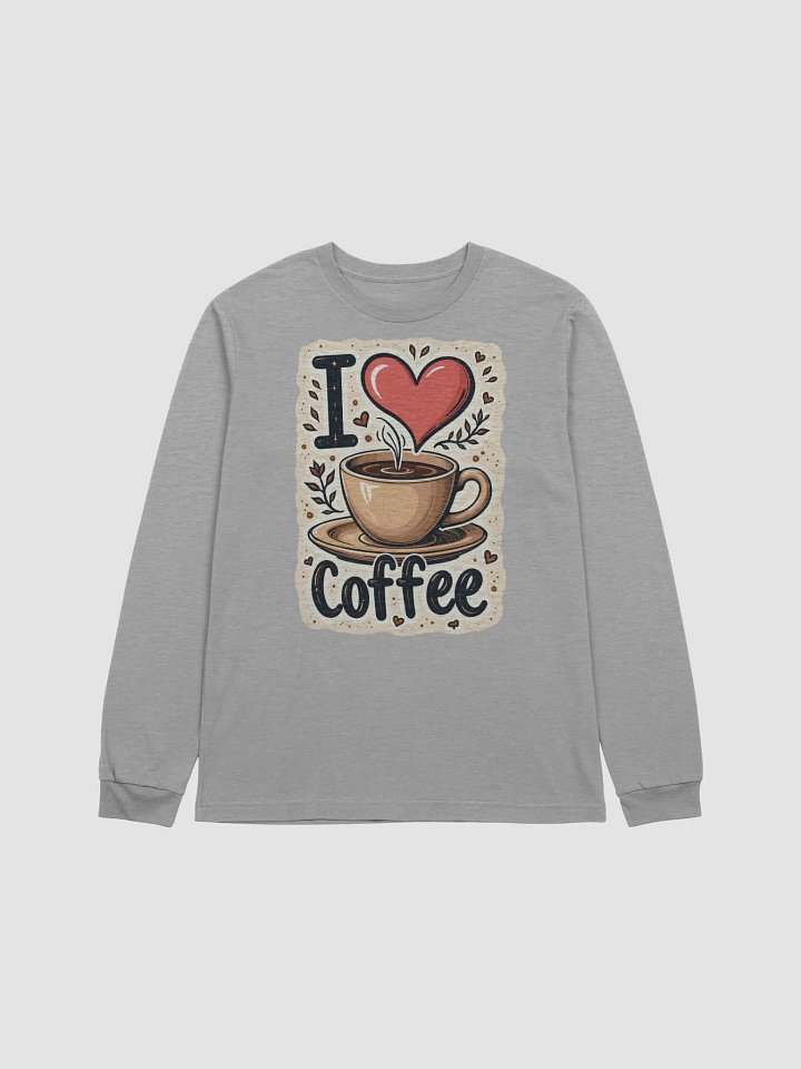 I ♥ Coffee Illustration Long Sleeve Tee product image (4)