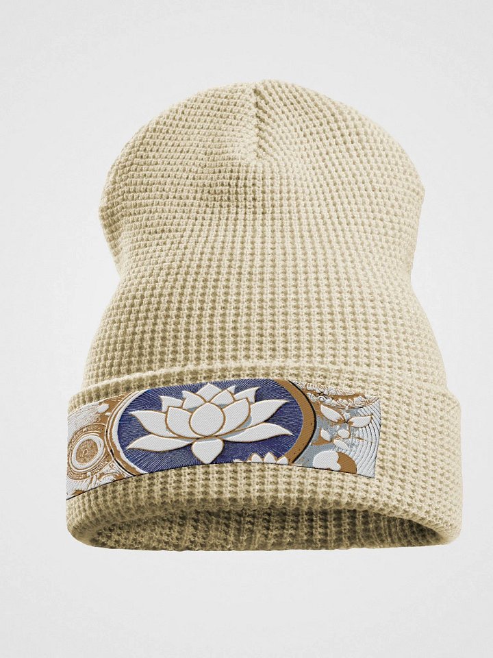 Lotus Bloom Waffle Knit Beanie product image (1)