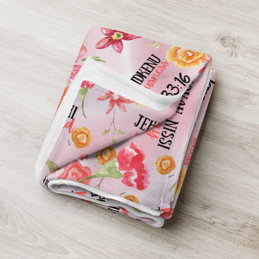 Pink Floral Names Of God Blanket product image (8)