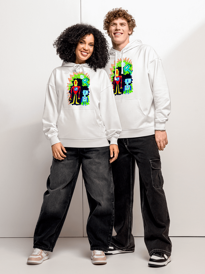 Whimsical Robot Trio Hoodie product image (2)