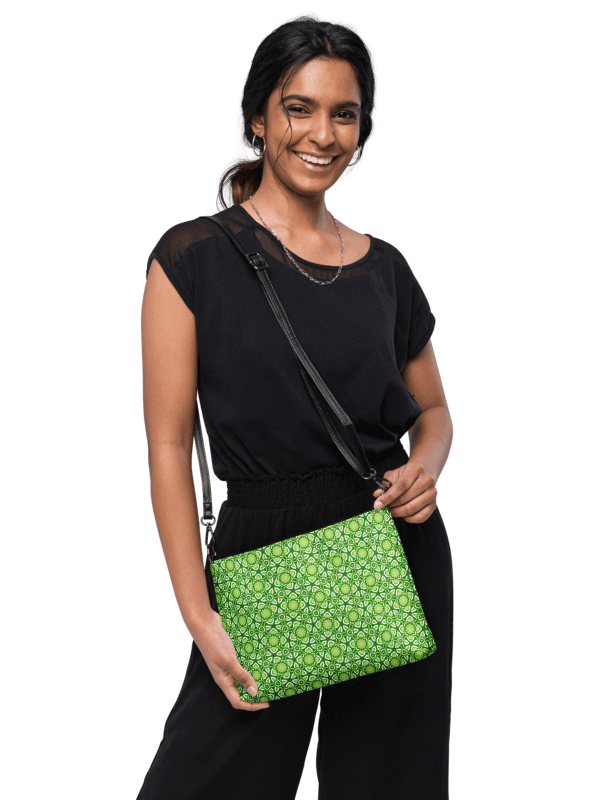 Symmetrical Green Floral Crossbody Bag product image (1)