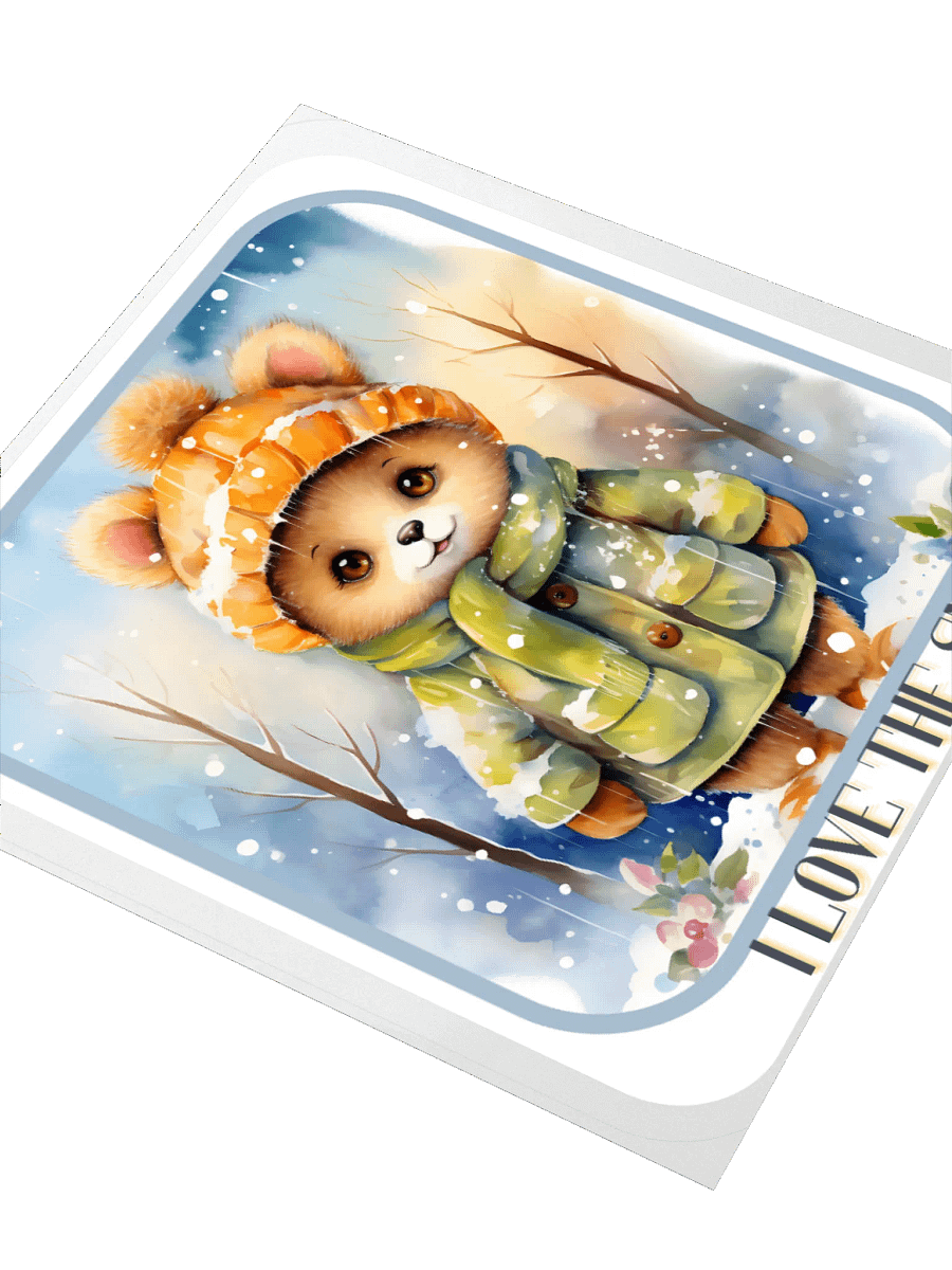 I Love The Snow, Bear Sticker product image (5)
