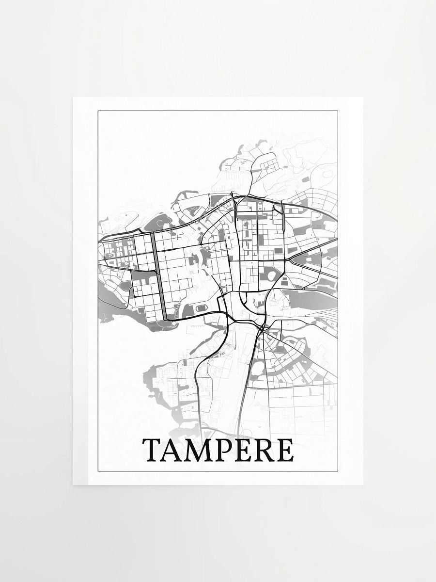 Tampere, Finland, city map print product image (4)
