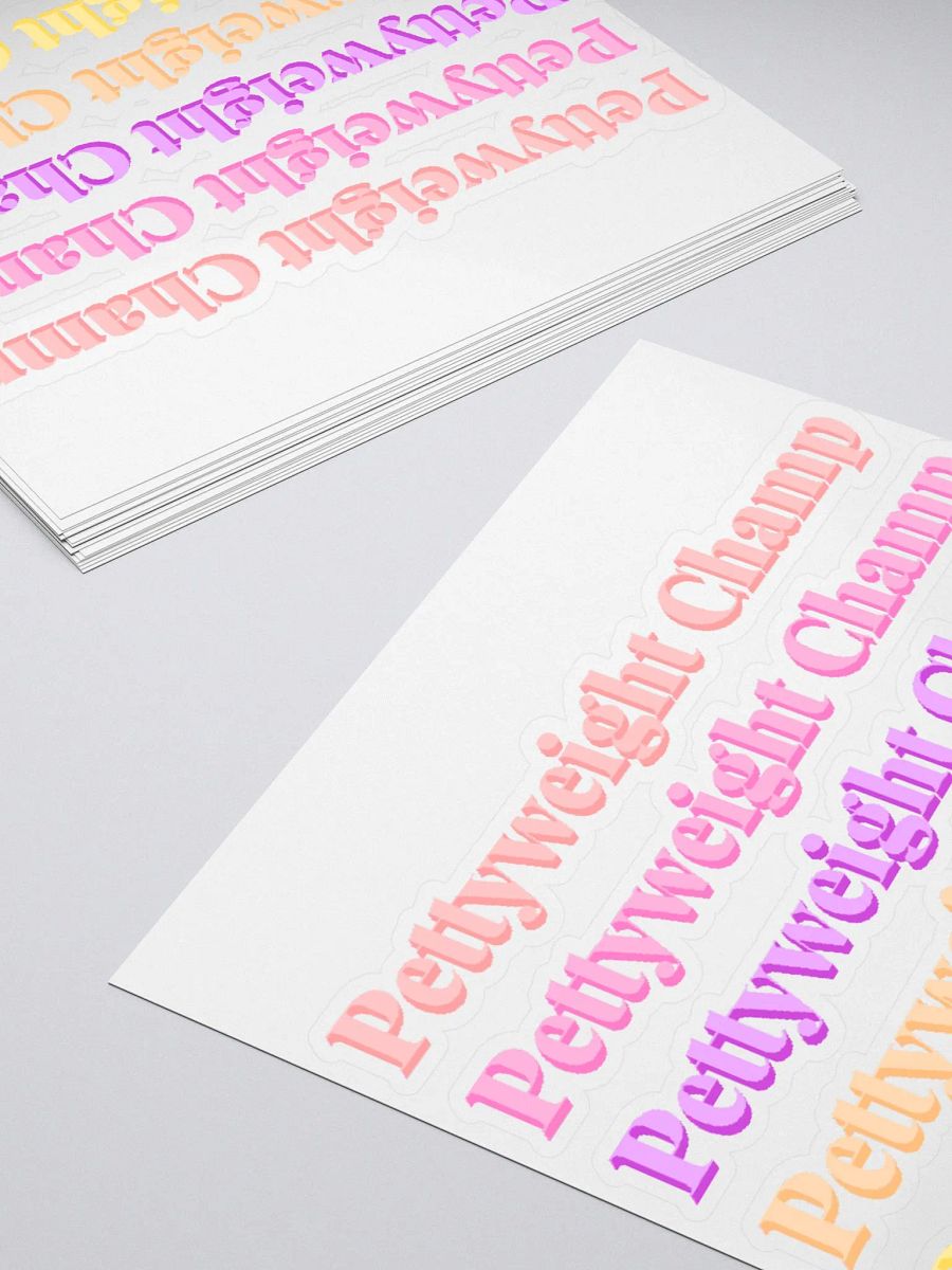Pettyweight Champ Sticker - Multi product image (4)