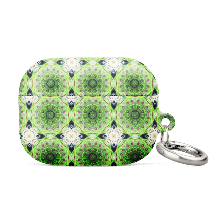 Kaleidoscope Green Grid All-Over Print AirPods® Case product image (4)