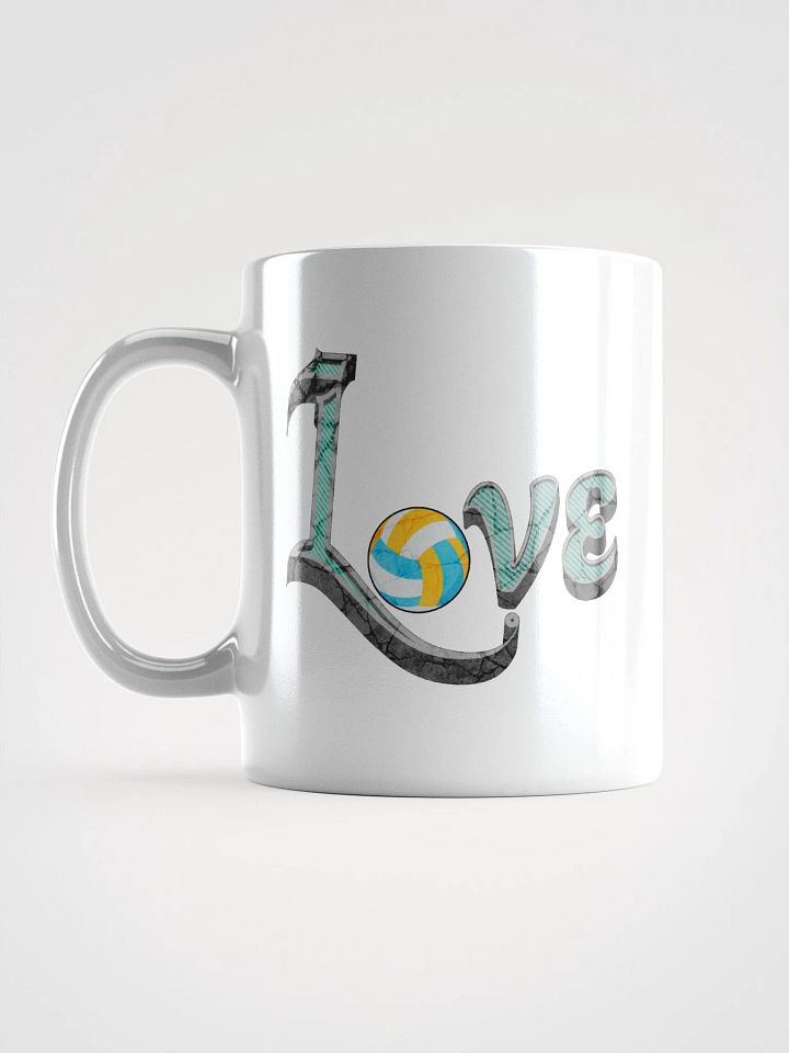 Love Volleyball White Glossy Mug product image (1)