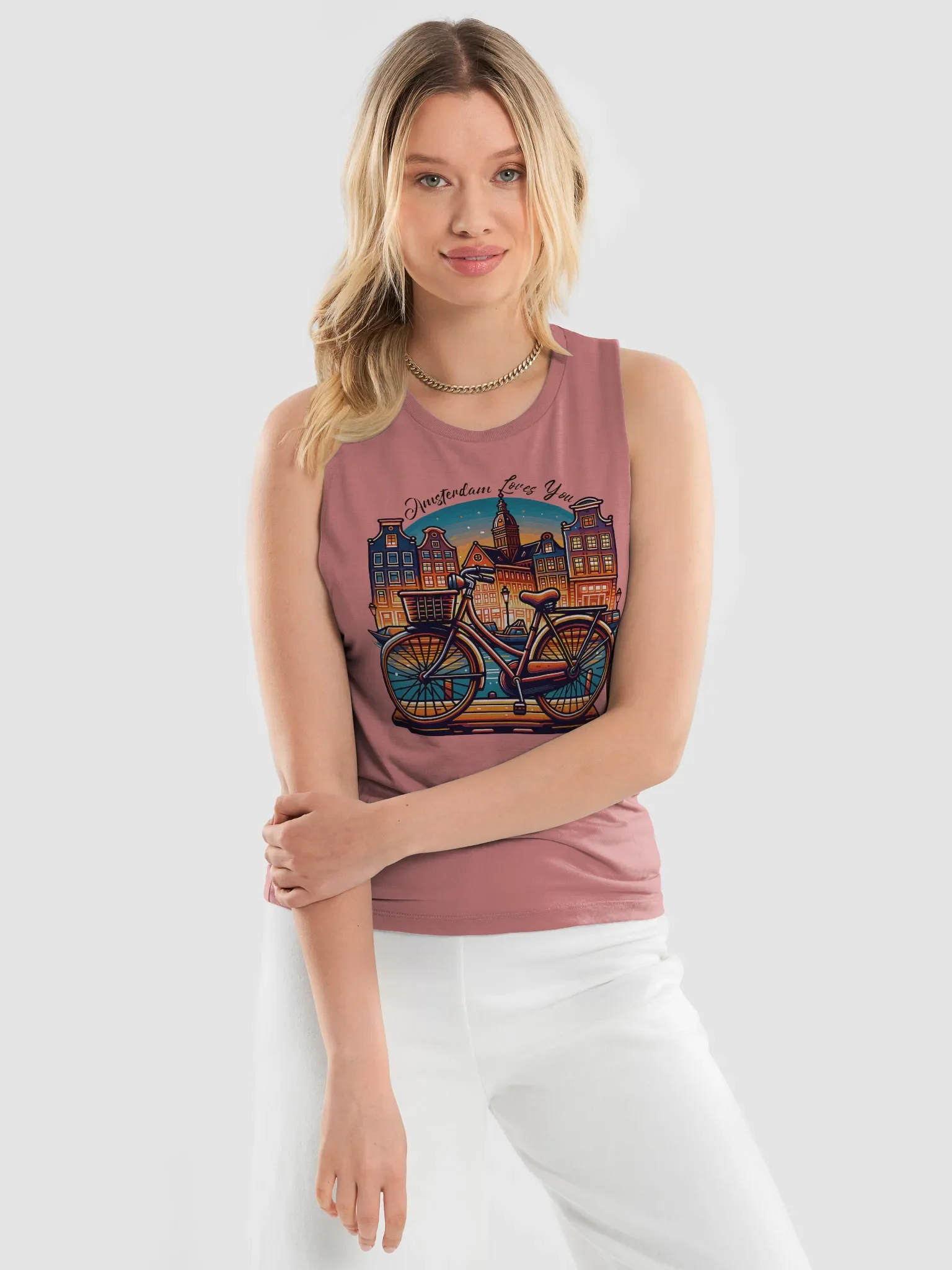 Amsterdam Loves You Women's Flowy Muscle Tank product image (2)