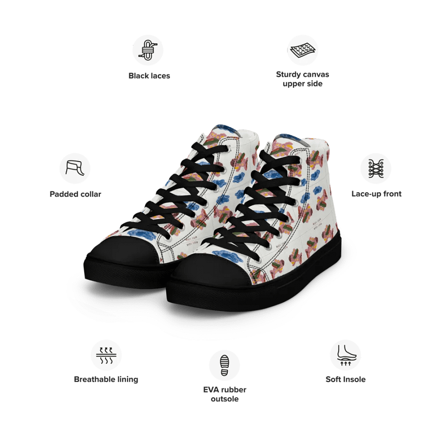 Kid Airplane (Men's High Top Canvas Shoes) product image (10)