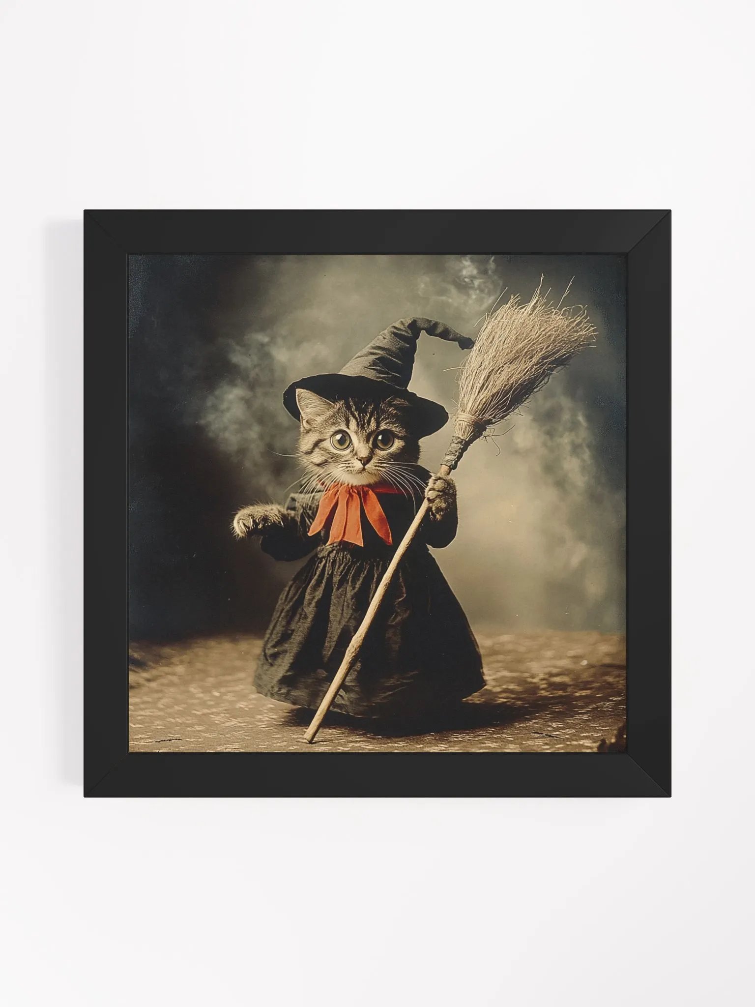 Grey Tabby Kitten Witch Photography Wall Art product image (4)