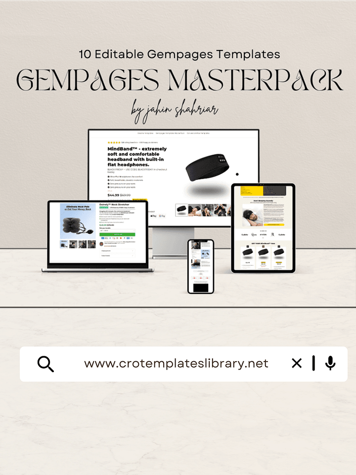 10 High Converting Gempages Templates MasterPack product image (1)