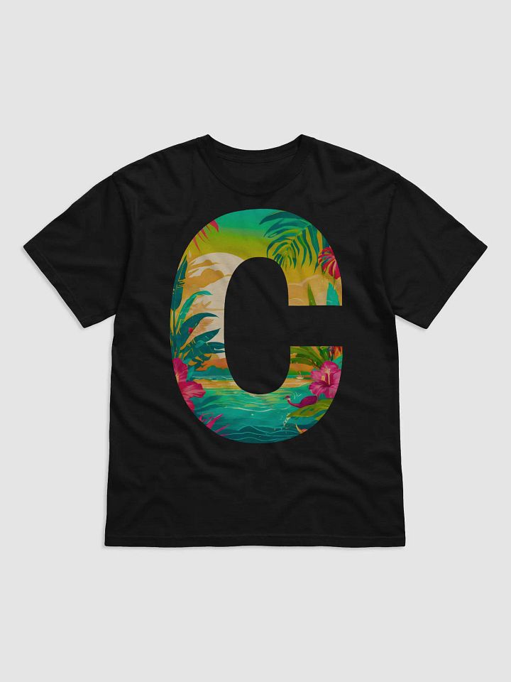 Tropical Sunset Paradise T-Shirt (Letter-C) product image (1)