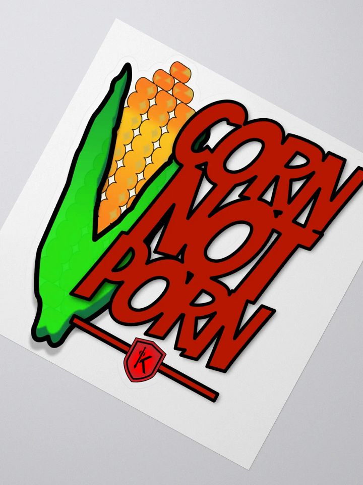 CORN NOT PORN Kiss-Cut Sticker product image (4)