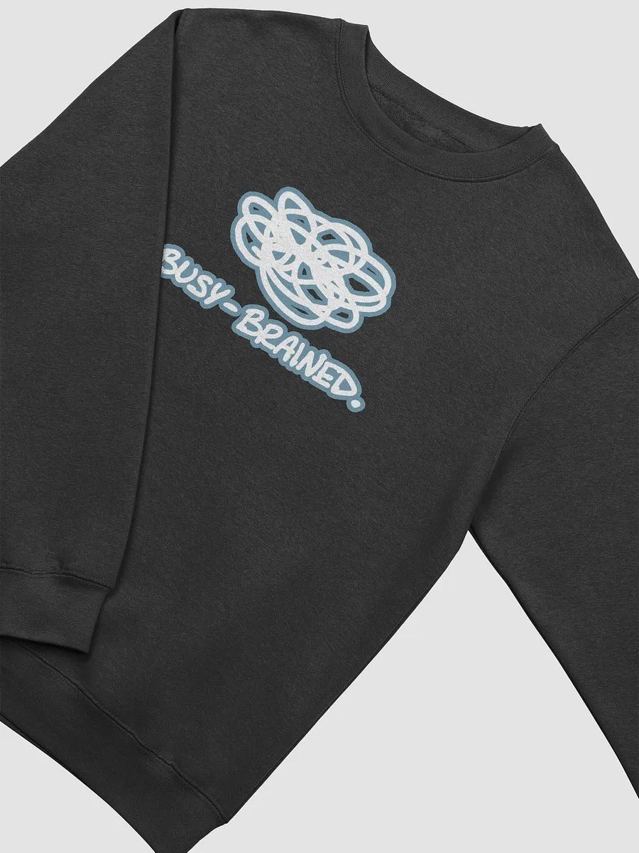 BUSY-BRAINED (lined design, #709AAF) printed crewneck product image (13)